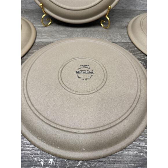 Midwinter England Hopsack Stoneware 10.5” Dinner Plate ~Set  Midwinter England Hopsack Stoneware 10.5” Dinner Plate ~Set Of 4